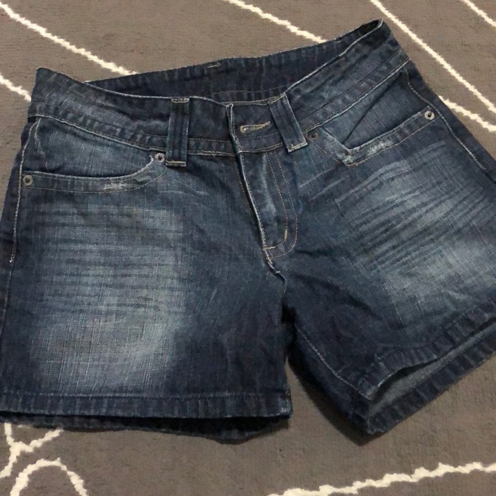 Acid wash jeans shorts